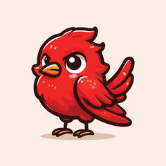 Cute Bird Vector Cartoon Illustration