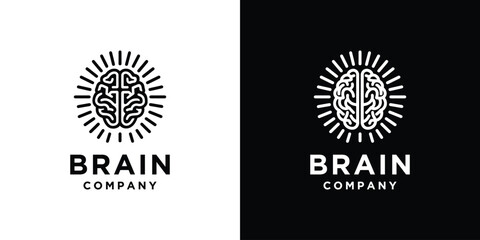 Brain Icon Idea Logo Design Template.