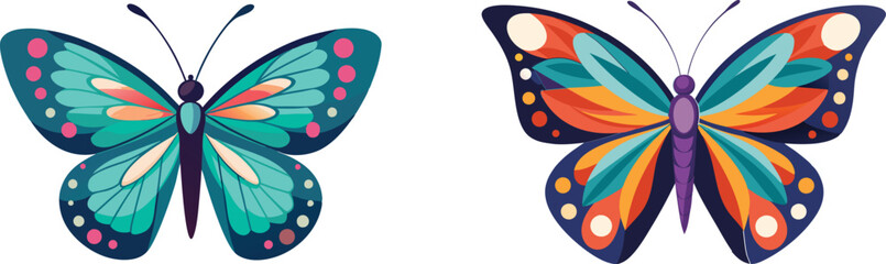  beautiful butterfly vector illustration