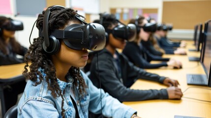 Inclusive VR Classroom: Diverse Students Engaging in Virtual Learning Environments