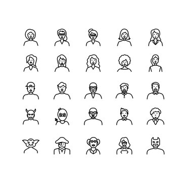 Avatars and Faces Premium Icon Pack