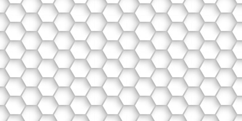 Vector abstract hexagonal futuristic geometric backdrop White background and embossed hexagon , honeycomb white hexagon concept design abstract technology vector background, or wallpaper.