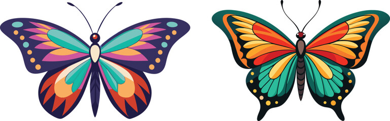  beautiful butterfly vector illustration
