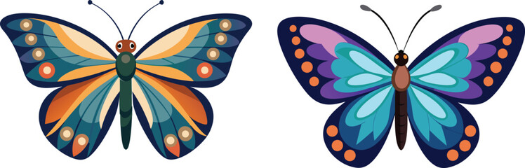  beautiful butterfly vector illustration