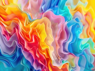 Fototapeta premium A colorful, abstract piece of art with a rainbow of colors. The piece is made up of many different shapes and sizes, and it is a representation of the beauty and diversity of the world