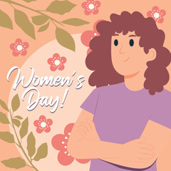 empowered woman character Vector