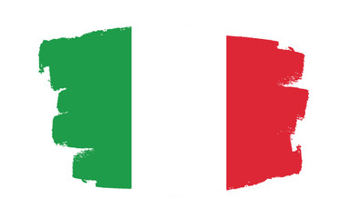 Flag of Italy, brush stroke background