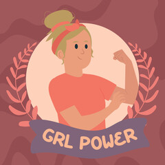 empowered woman character Vector