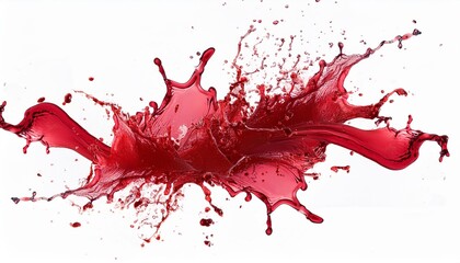 red power splash isolated on white