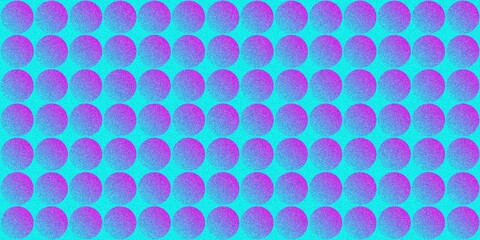 Grainy Abstract Pattern of Blue-Hued Spheres with Gradient on a Dark Background Featuring Geometric Shapes and Noise Texture