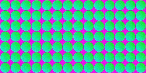 Grainy Abstract Pattern Featuring Gradient Spheres on a Dark Background with Geometric Shapes and Noise Texture