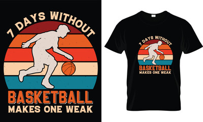 Basketball t-shirt design vector graphic. 
