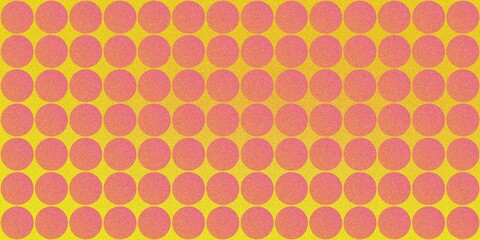 Textured Abstract Pattern of Gradient Spheres with Geometric Elements on a Dark Background with Grainy Noise Effect