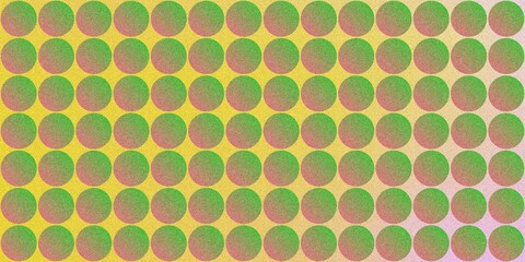 Grainy Abstract Pattern of Green-Hued Spheres with Gradient on a Dark Background Featuring Geometric Shapes and Noise Texture