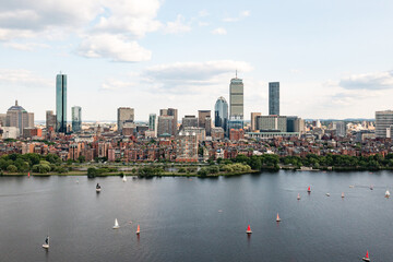 Boston Skyline Over The Charles River in Summer