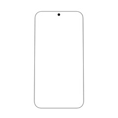 Realistic smart phone with transparent screen 3d render illustration