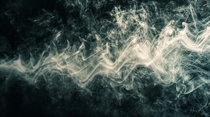 Obraz premium A black and white image of smoke with a white line in the middle