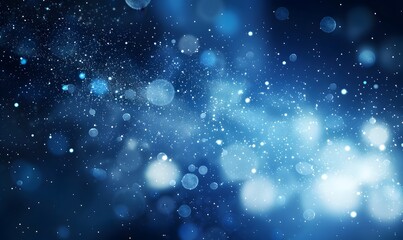 Blue science technology light glowing particles background, generative ai