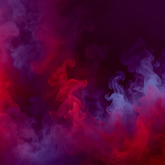 Lilac and red fog or smoke on a dark blue background. Pink vector cloudy, fog or smog background. Design element for greeting cards and labels, marketing, abstract business card background.