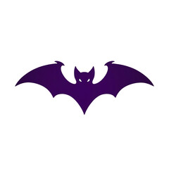Fototapeta premium Purple Bat Silhouette Ideal for Halloween Decorations, Themed Parties, Spooky Graphics, Costume Design, and Seasonal Crafts
