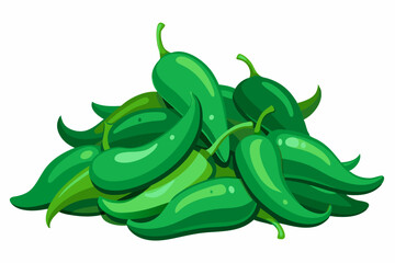 Green chilli pepper vegetable