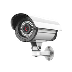 A modern security camera designed for surveillance in commercial and residential environments, enhancing safety and monitoring. transparent background
