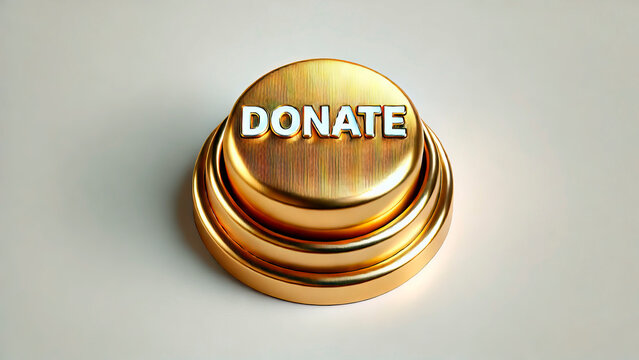 Realistic donate button for online contributions