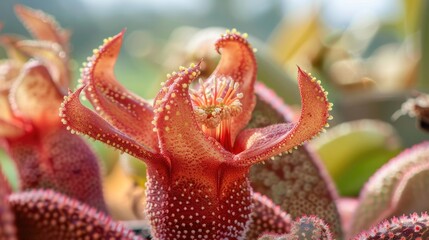 Thriving Stapelia Cactus Close Up