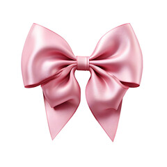 pink ribbon bow, isolated on transparent background Remove png