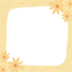 BG paper note yellow flowers