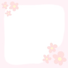 BG paper note pink flowers