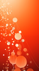 Orange Dots Circles Balls on Red Background, Abstract Image, Texture, Pattern, Wallpaper, Cover and Screen of Smartphone, Cell Phone, Computer, Laptop, 9:16 and 16:9 Format