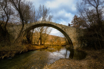Old stone bridge in Europe 