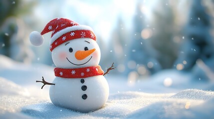 Obraz premium snowman on the snow