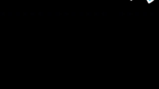 Animated transition from black to blue and back. Plane is pulling clouds behind it.