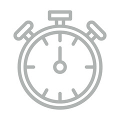 Timer Vector Line Grey Icon Design