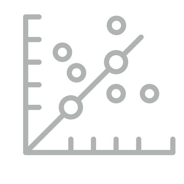 Scatter Graph Vector Line Grey Icon Design