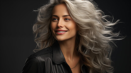 woman, hair, beauty, face, fashion, model, eyes, glamour, black, studio, curly