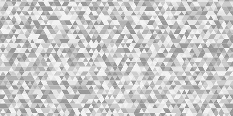Vector geometric seamless technology gray and white diamond triangle background. Abstract digital grid light pattern white Polygon Mosaic triangle business and corporate background.