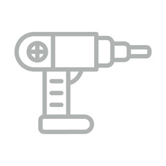 Sanding Machine Vector Line Grey Icon Design