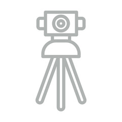 Theodolite Vector Line Grey Icon Design