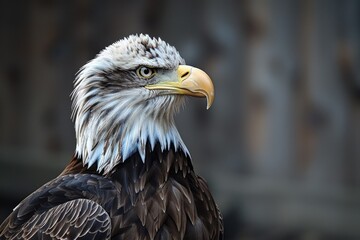 Fototapeta premium Animal Memorial Day. Proud Bald Eagle Symbolizing America on Memorial Day