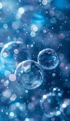 background with bubbles in water