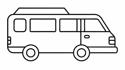 Retro Van Camping Adventure on Mountain Background - Printable Graphic Design