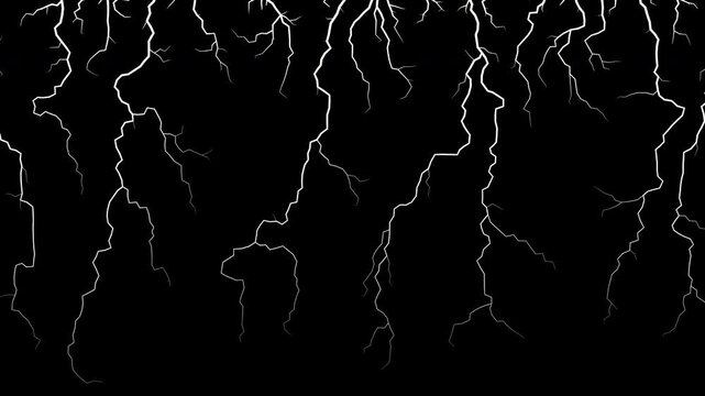 Growing tree roots or veins. Lightning bolt, lines growth. Motion background