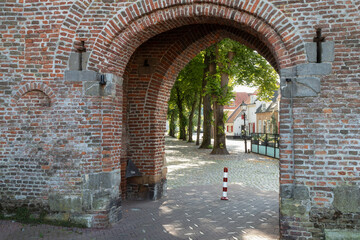 14 century city gate -Vischpoort, on the waterfront in Harderwijk.