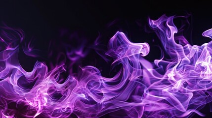 Stunning purple fire against black backdrop