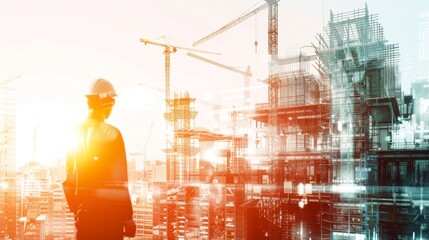 Constructtoin industry background illustration generated by ai