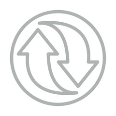 refresh Vector Line Grey Icon Design