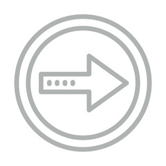 arrowright Vector Line Grey Icon Design